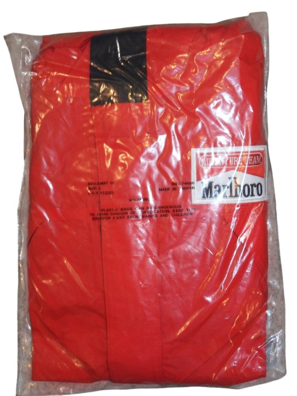 NWT Vintage Marlboro Jacket Red Adventure Team Windbreaker Coat Mens Sz Large